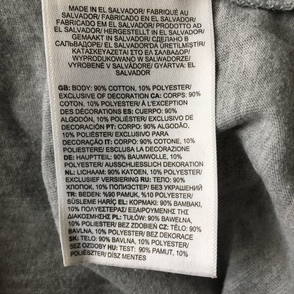 THE NORTH FACE Gray White Logo Print Short Sleeve Shirt - Picture 3 of 7